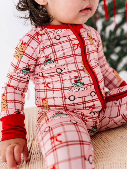 Pink Holly Jolly Zip Up