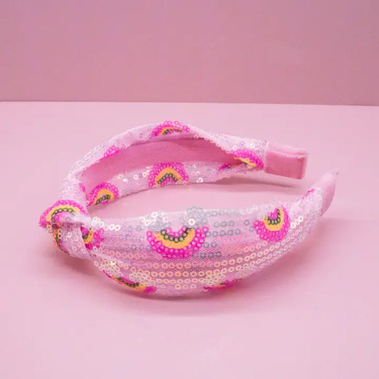 Pink Rainbows Headband