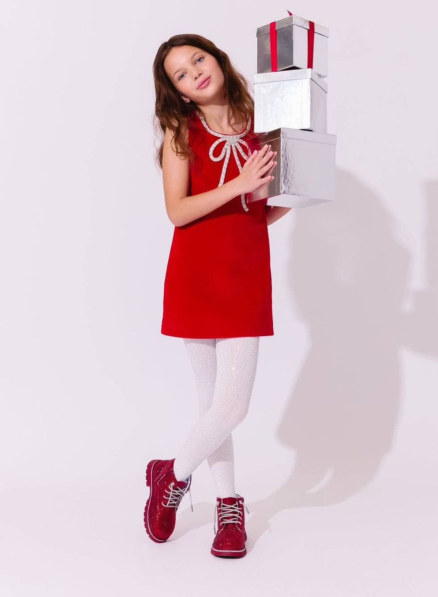 Red Velvet Bow Dress