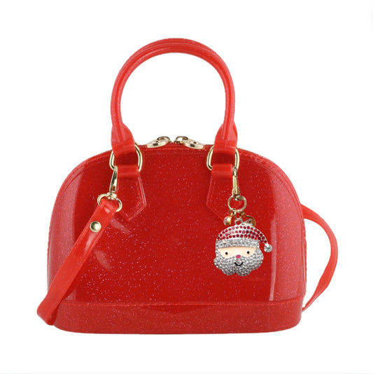Red Sparkle Santa Purse