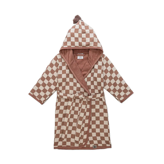 Rosewood Check Bath Robe