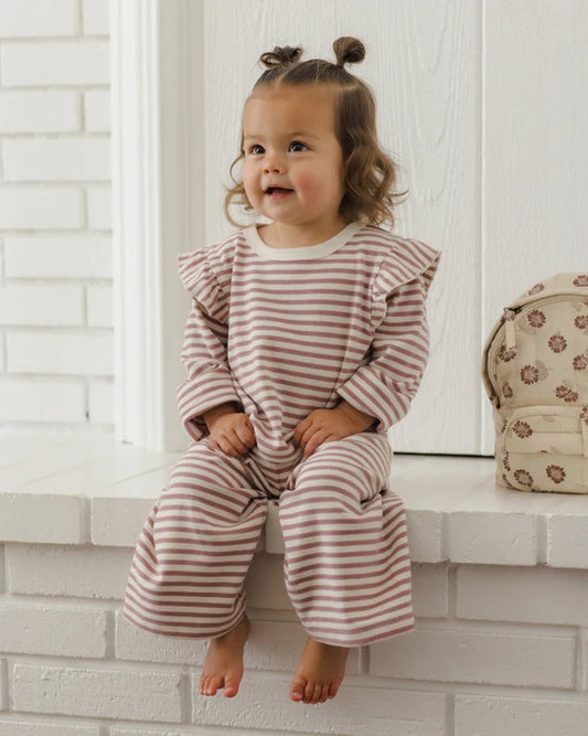 Mulberry Stripe Ruffle Set