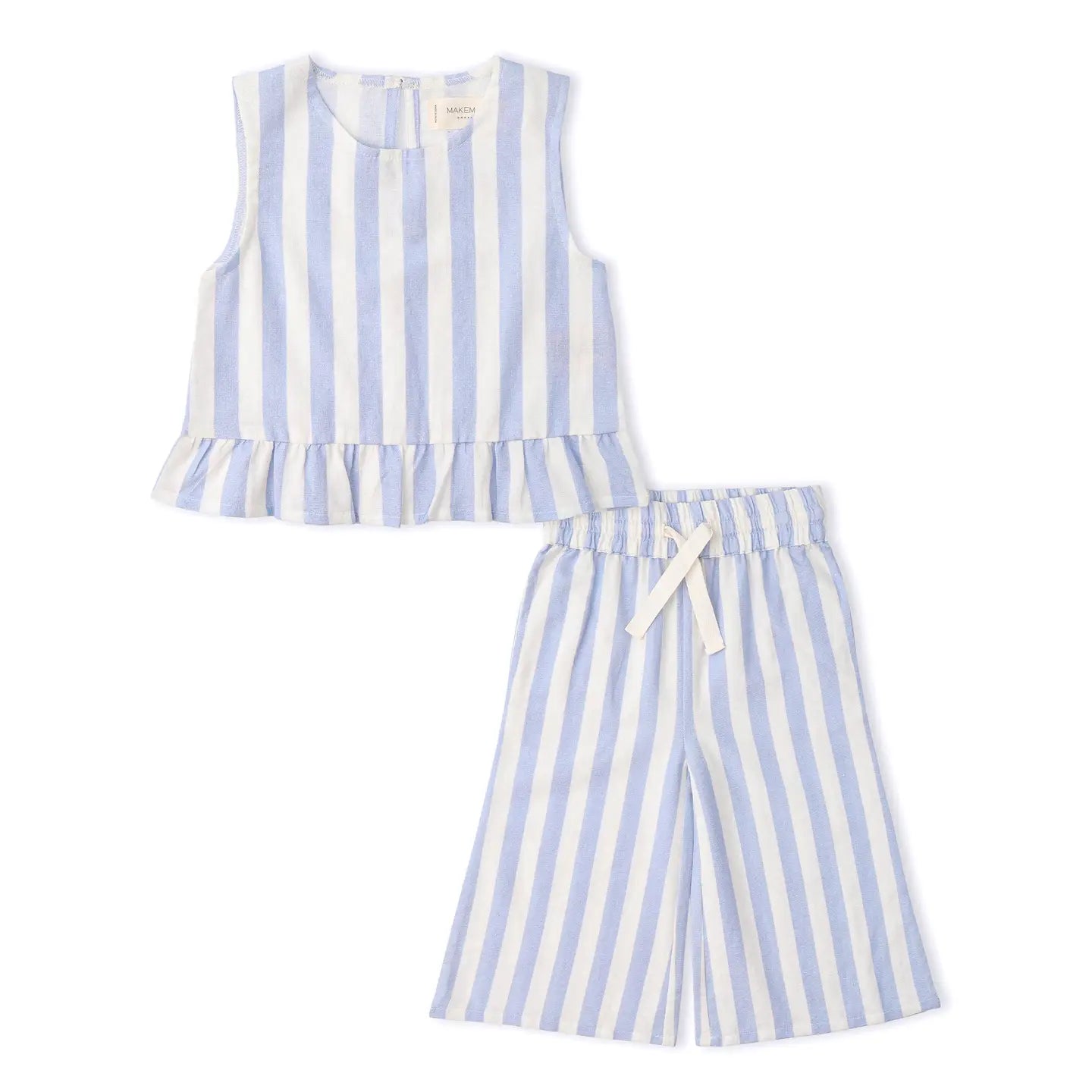 Ruffle Stripe Pant Set