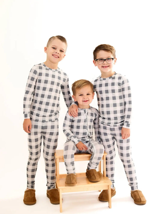 Slate Gingham Bamboo Pajama