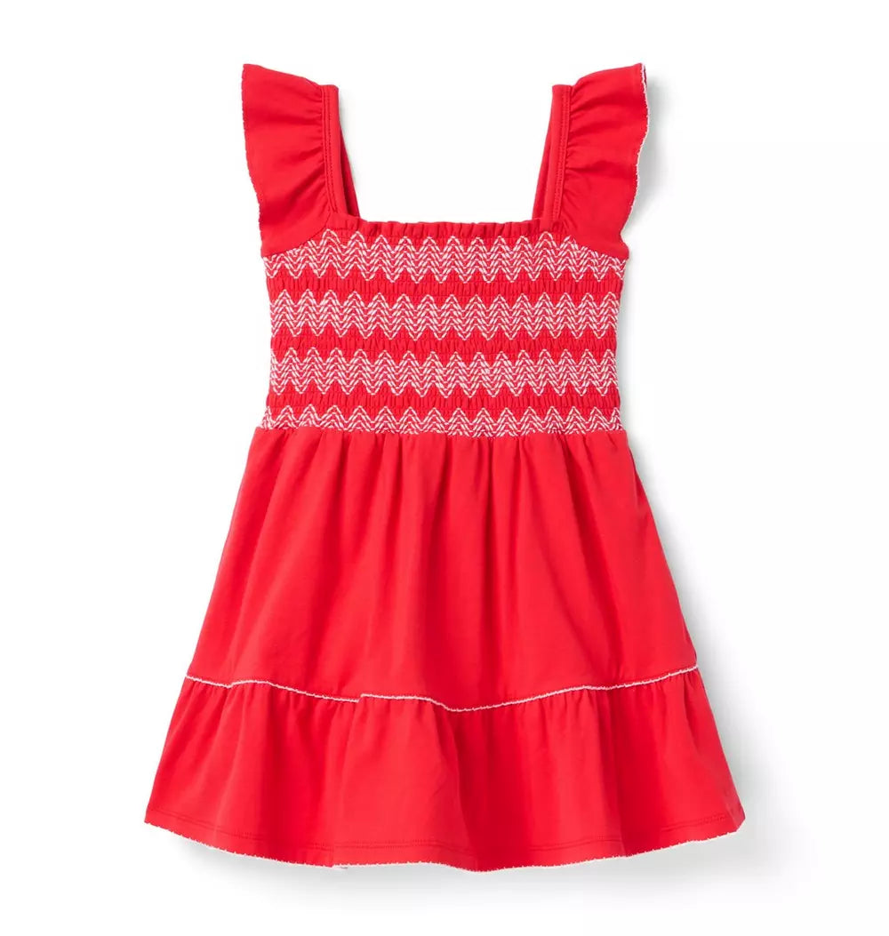 Smocked Flutter Dress